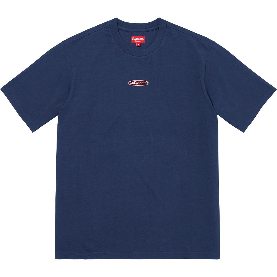 Chandails Supreme Oval Logo S/S Top Bleu Marine | FR338FM