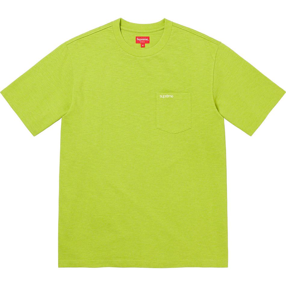 Chandails Supreme S/S Pocket Tee Vert | FR321VD