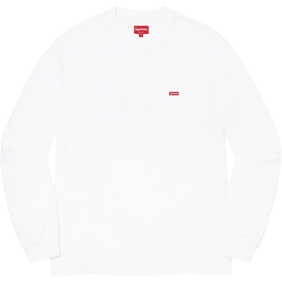 Chandails Supreme Small Box L/S Tee Blanche | FR347VD