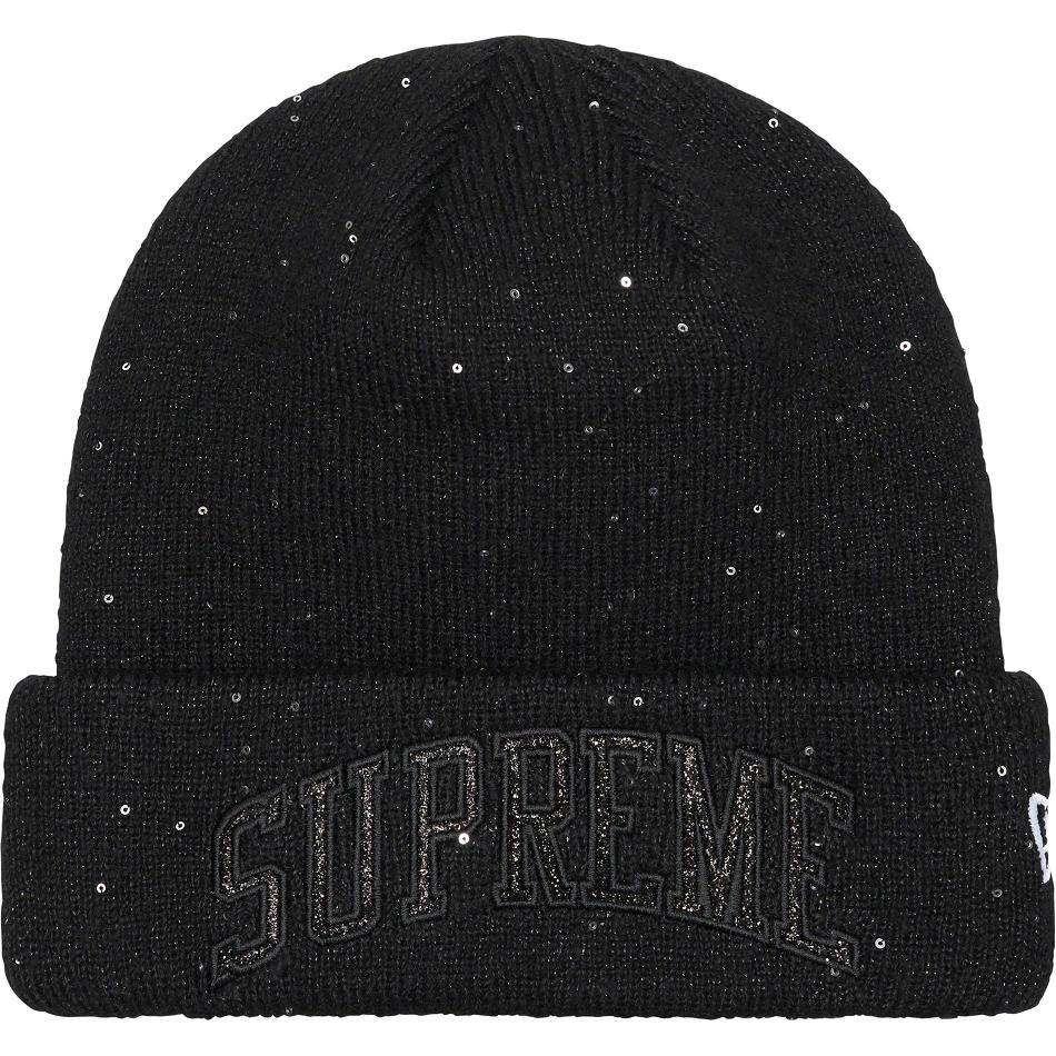 Chapeaux Supreme New Era® Metallic Arc Beanie Noir | FR146RW