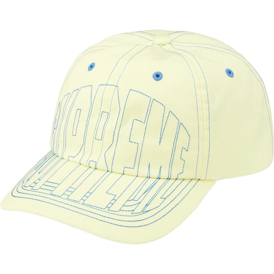 Chapeaux Supreme Visor Stitch 6-Panel Jaune | FR128SO