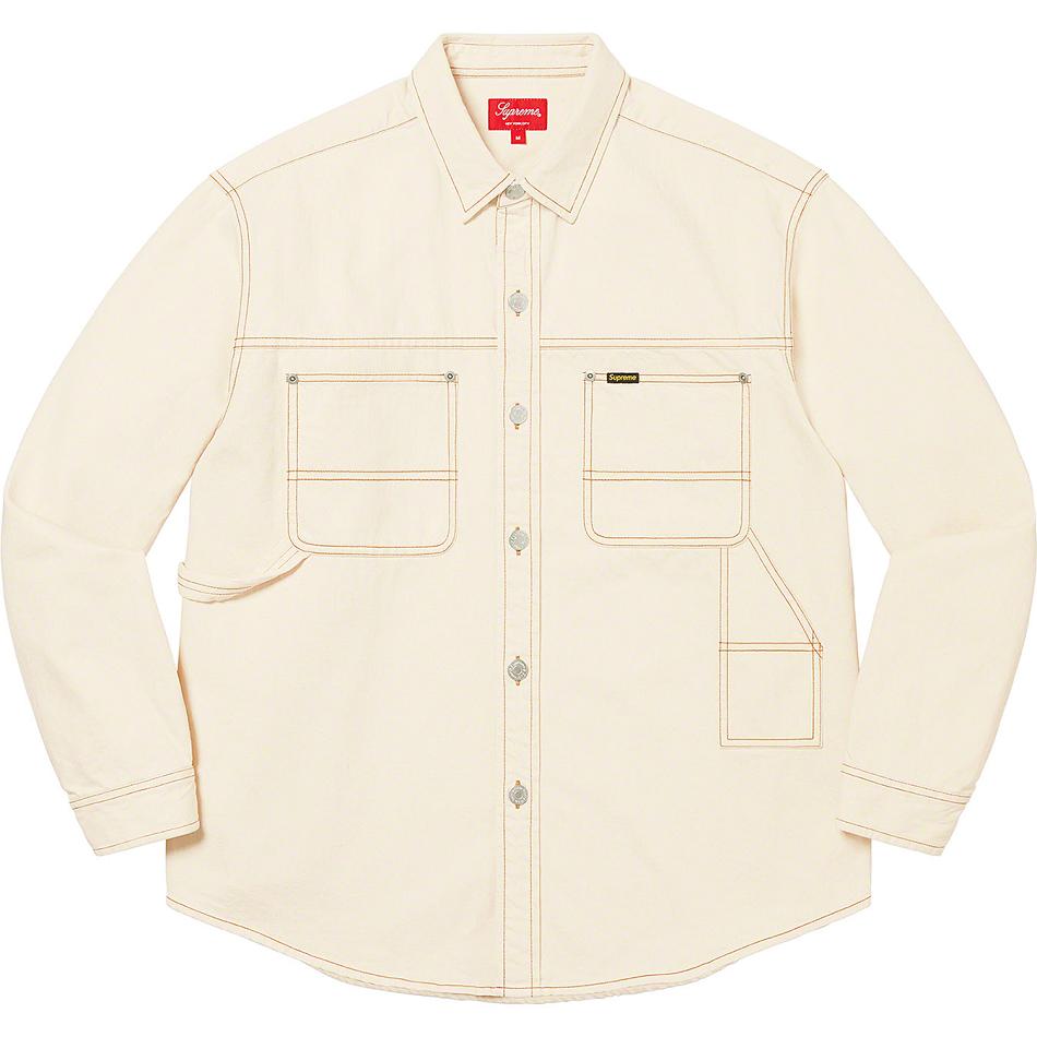 Chemises Supreme Denim Painter Beige | FR389DN