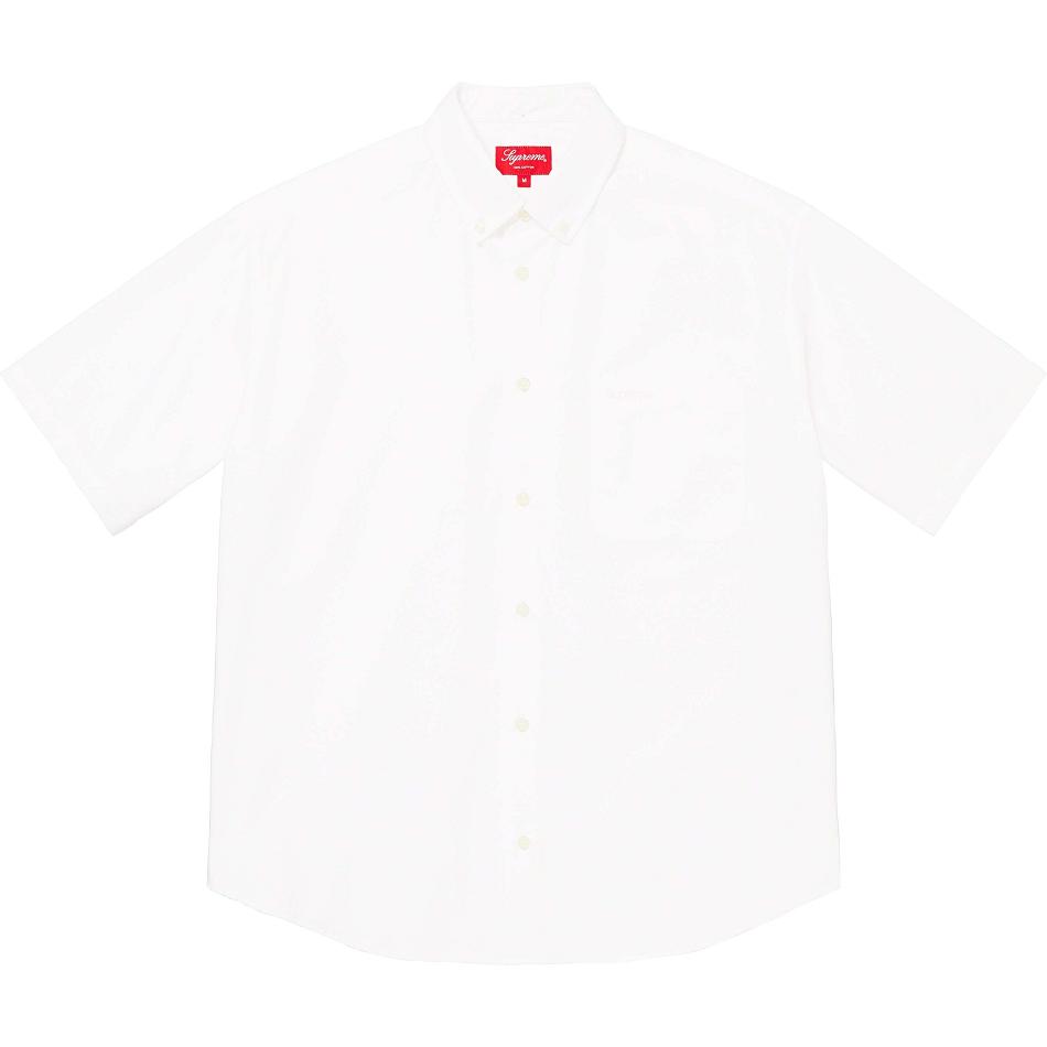 Chemises Supreme Loose Fit S/S Oxford Blanche | FR383UT