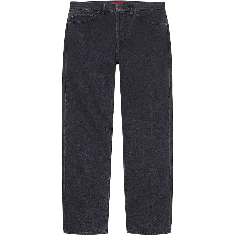 Pantalon Supreme Stone Washed Black Slim Jean Noir | FR434YU