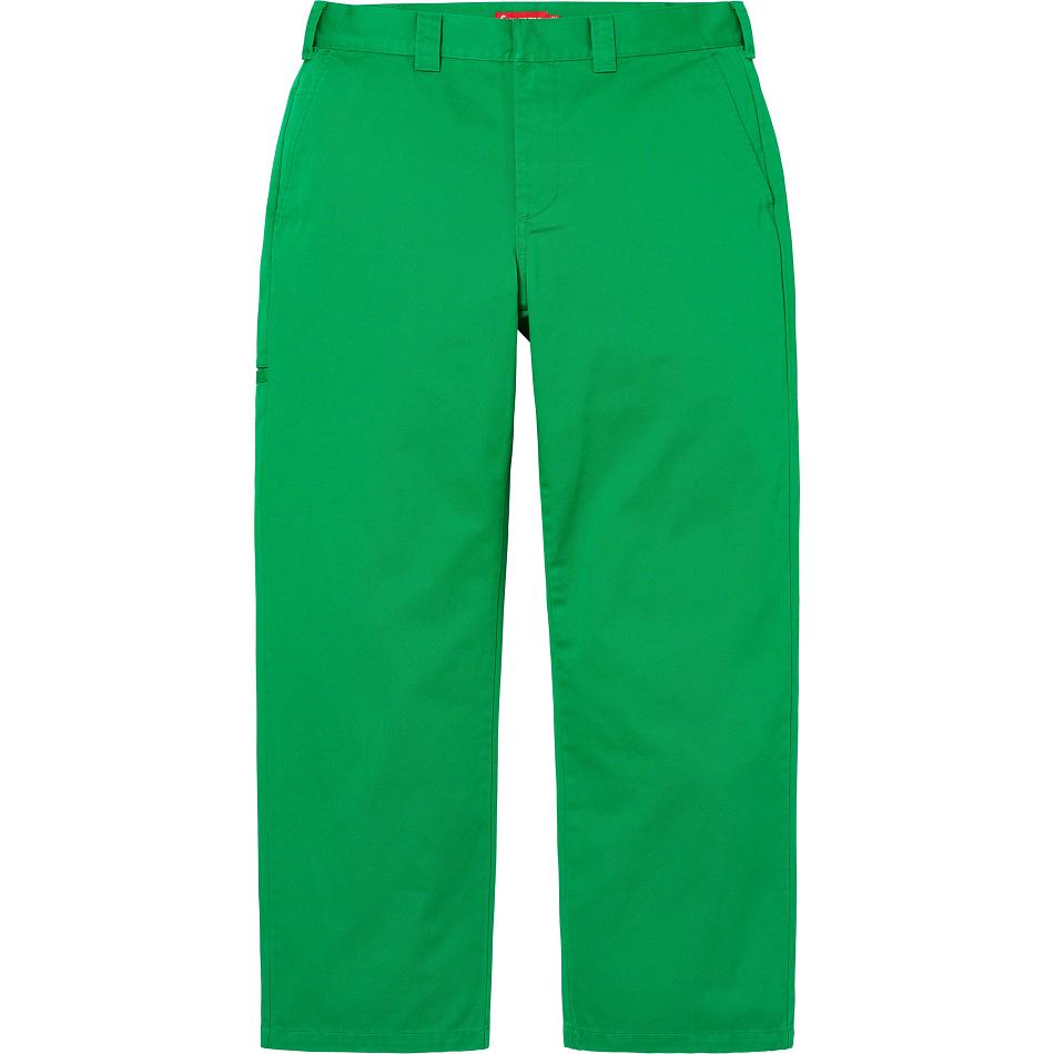 Pantalon Supreme Travail Pant Vert | FR418HK