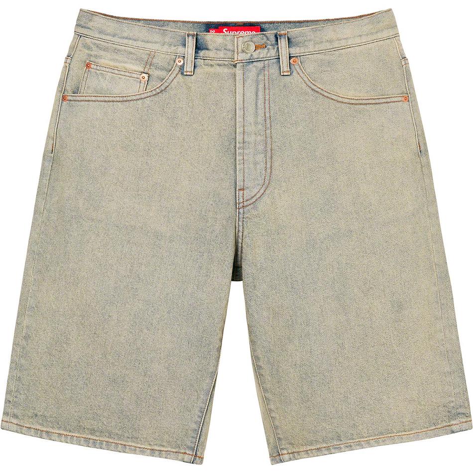 Shorts Supreme Baggy Denim Kaki | FR357UT