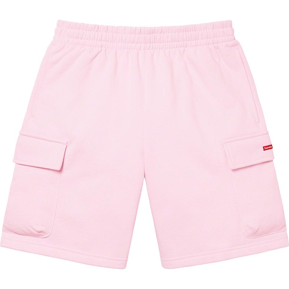 Shorts Supreme Small Box Baggy Cargo Sweat Rose | FR367JJ