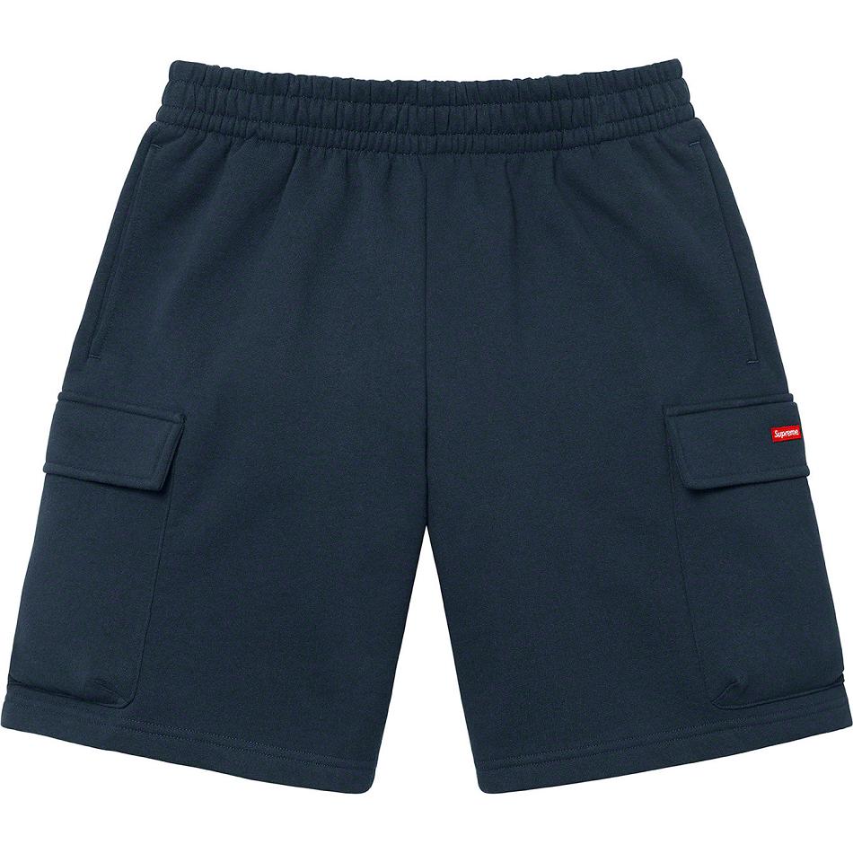 Shorts Supreme Small Box Baggy Cargo Sweat Bleu Marine | FR371XF