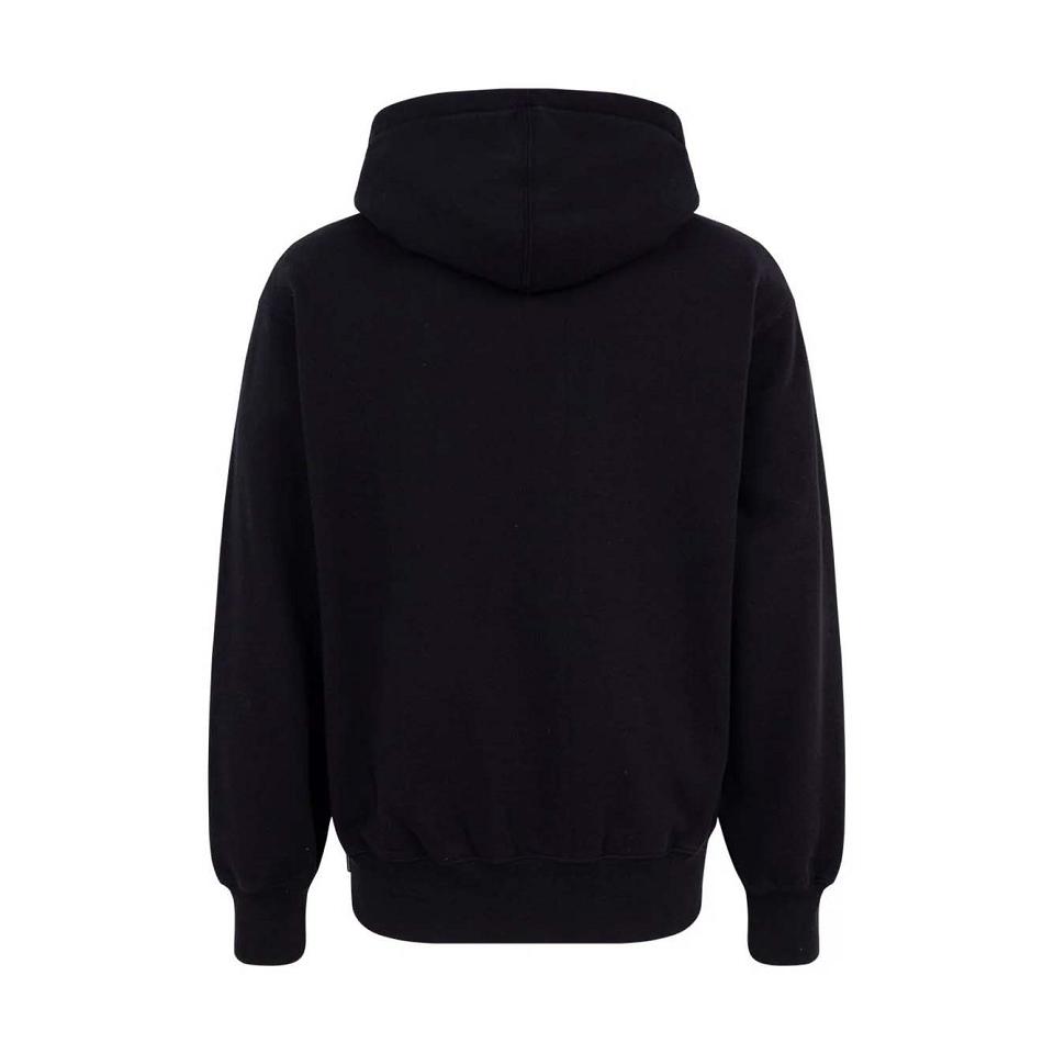 Sweat À Capuche Supreme Logo Embroide Noir | FR473LH