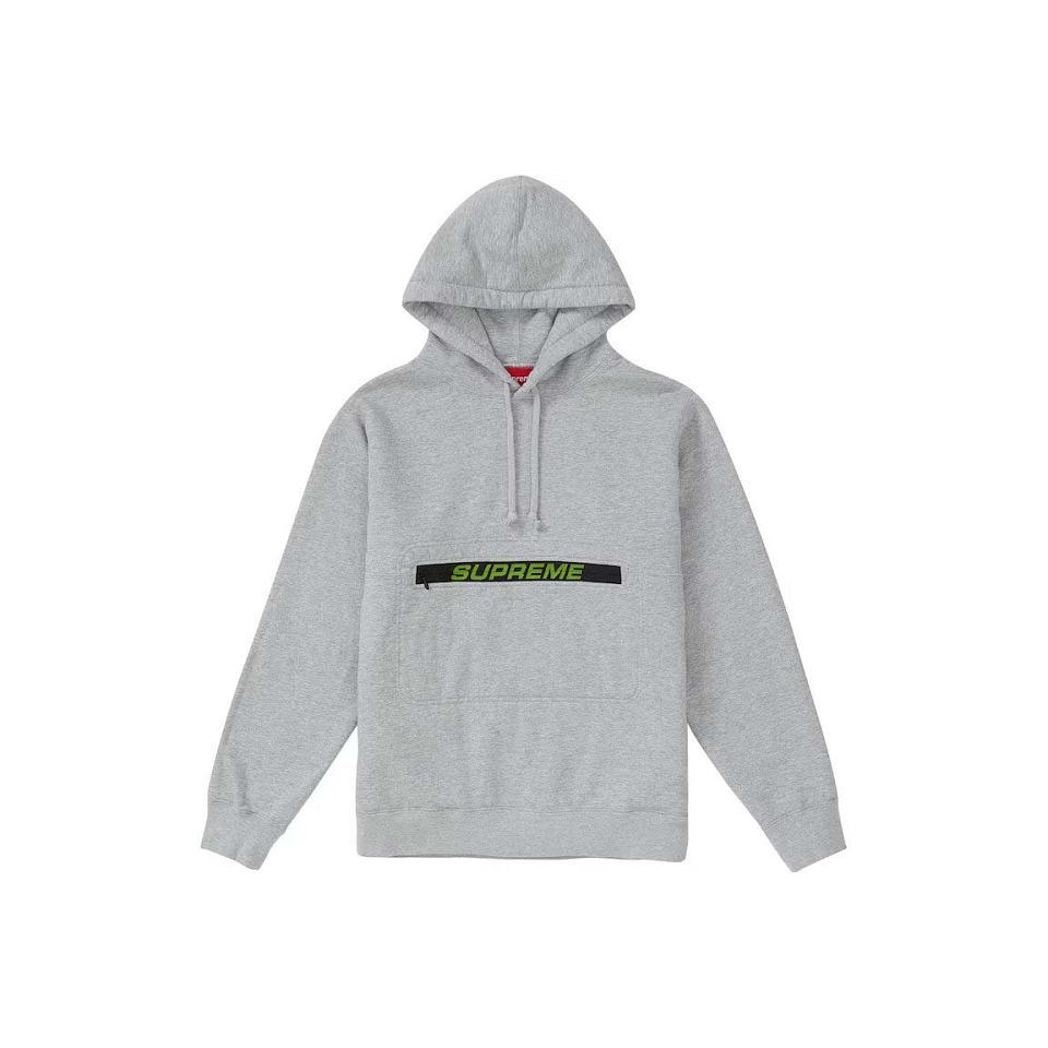 Sweats Supreme Zip Pouch Encapuchonné Grise | FR253UT