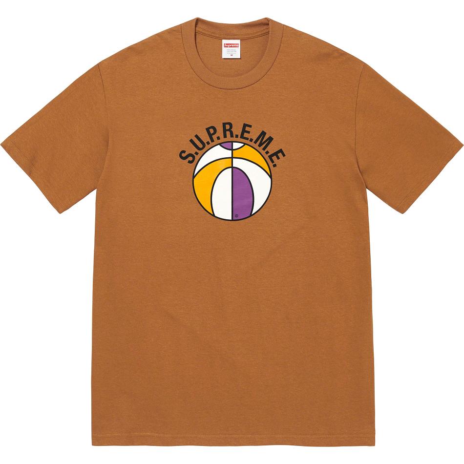 T Shirts Supreme League Tee Marron | FR231AP