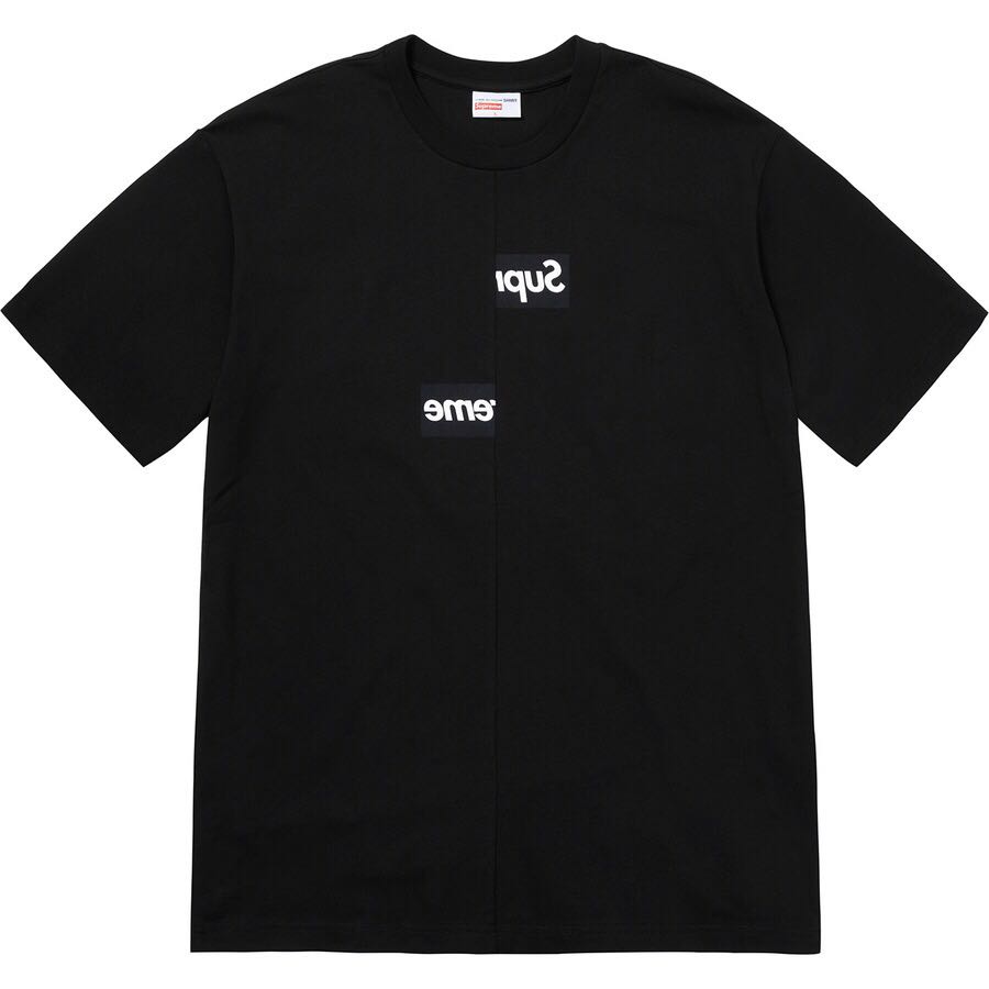 T Shirts Supreme x CDG Split Box Logo Noir | FR194MA