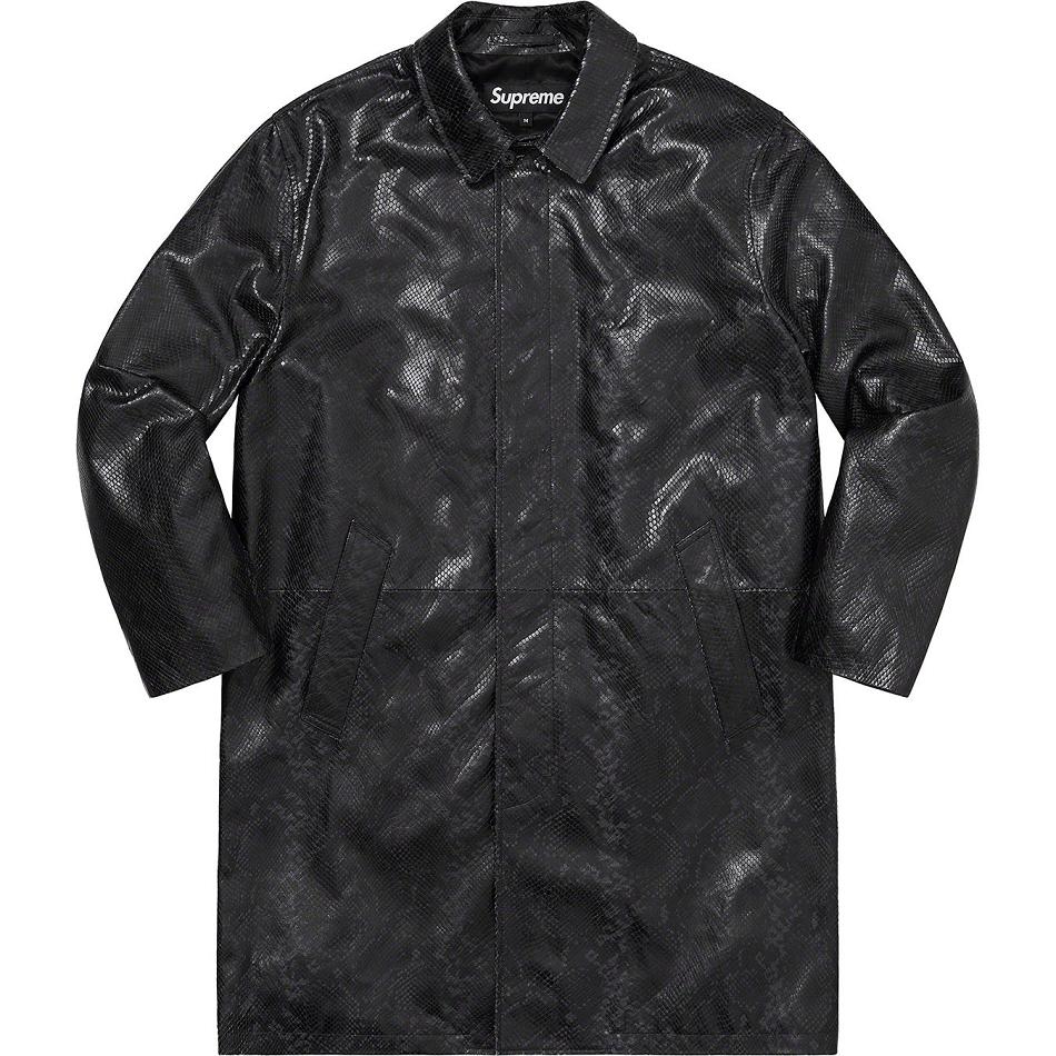 Vestes Supreme Cuir Snake Trench Noir | FR453NB