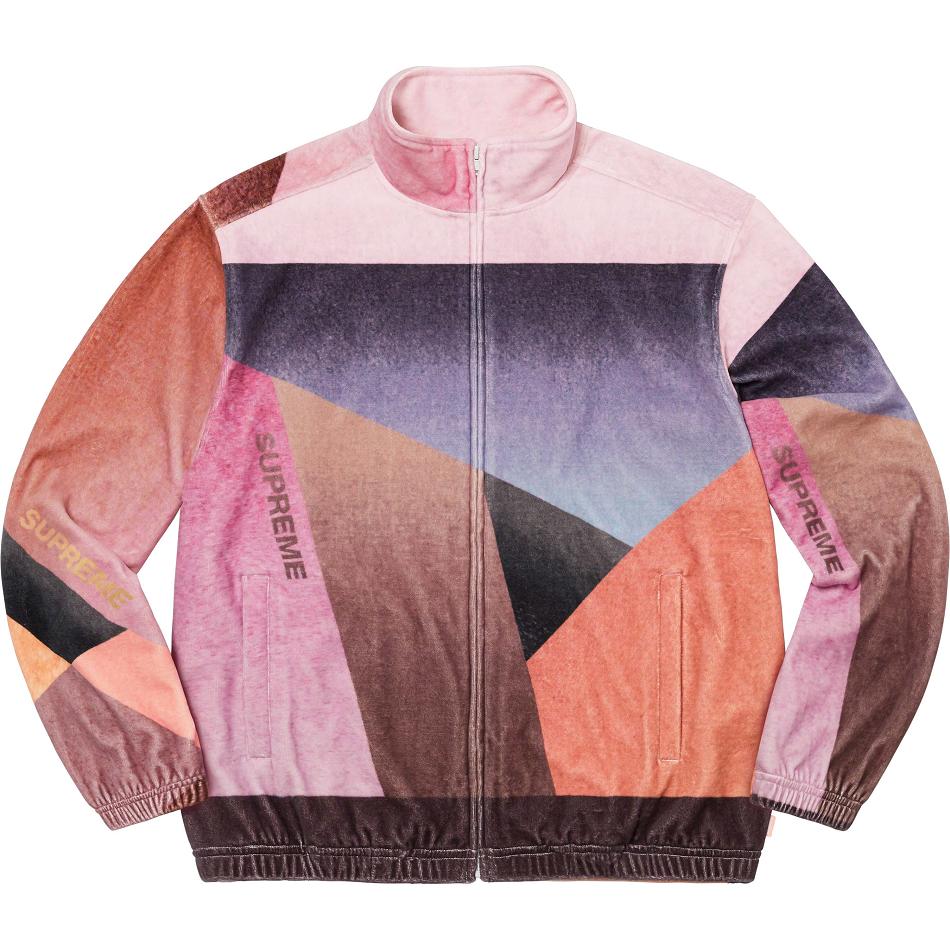 Vestes Supreme Geo Velour Piste Rose | FR451VD