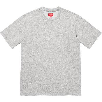 Chandails Supreme S/S Pocket Tee Grise | FR319XF