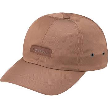 Chapeaux Supreme Cuir Patch 6-Panel Marron | FR122YU