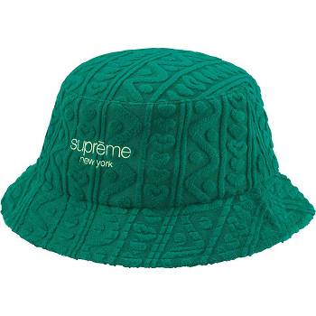 Chapeaux Supreme Terry Pattern Crusher Vert | FR142MA