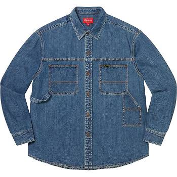 Chemises Supreme Denim Painter Bleu | FR391GL