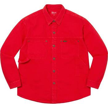 Chemises Supreme Denim Painter Rouge | FR388SO