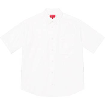 Chemises Supreme Loose Fit S/S Oxford Blanche | FR383UT