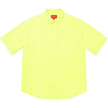 Chemises Supreme Loose Fit S/S Oxford Jaune | FR382YU