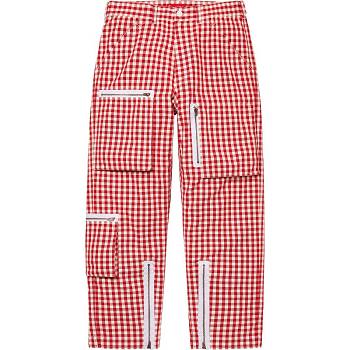 Pantalon Supreme Gingham Flight Pant Rouge | FR393JJ