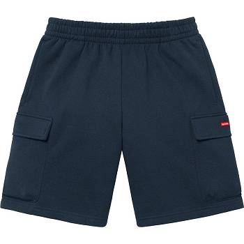 Shorts Supreme Small Box Baggy Cargo Sweat Bleu Marine | FR371XF