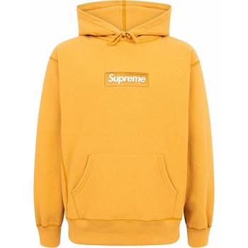 Sweat À Capuche Supreme Box Logo Jaune | FR488IS