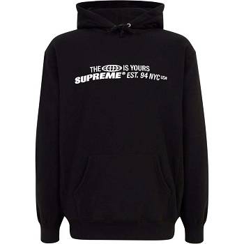 Sweat À Capuche Supreme The World Is Yours Printed Noir | FR463OR