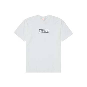 T Shirts Supreme Kaws Chalk Logo Blanche | FR197EX